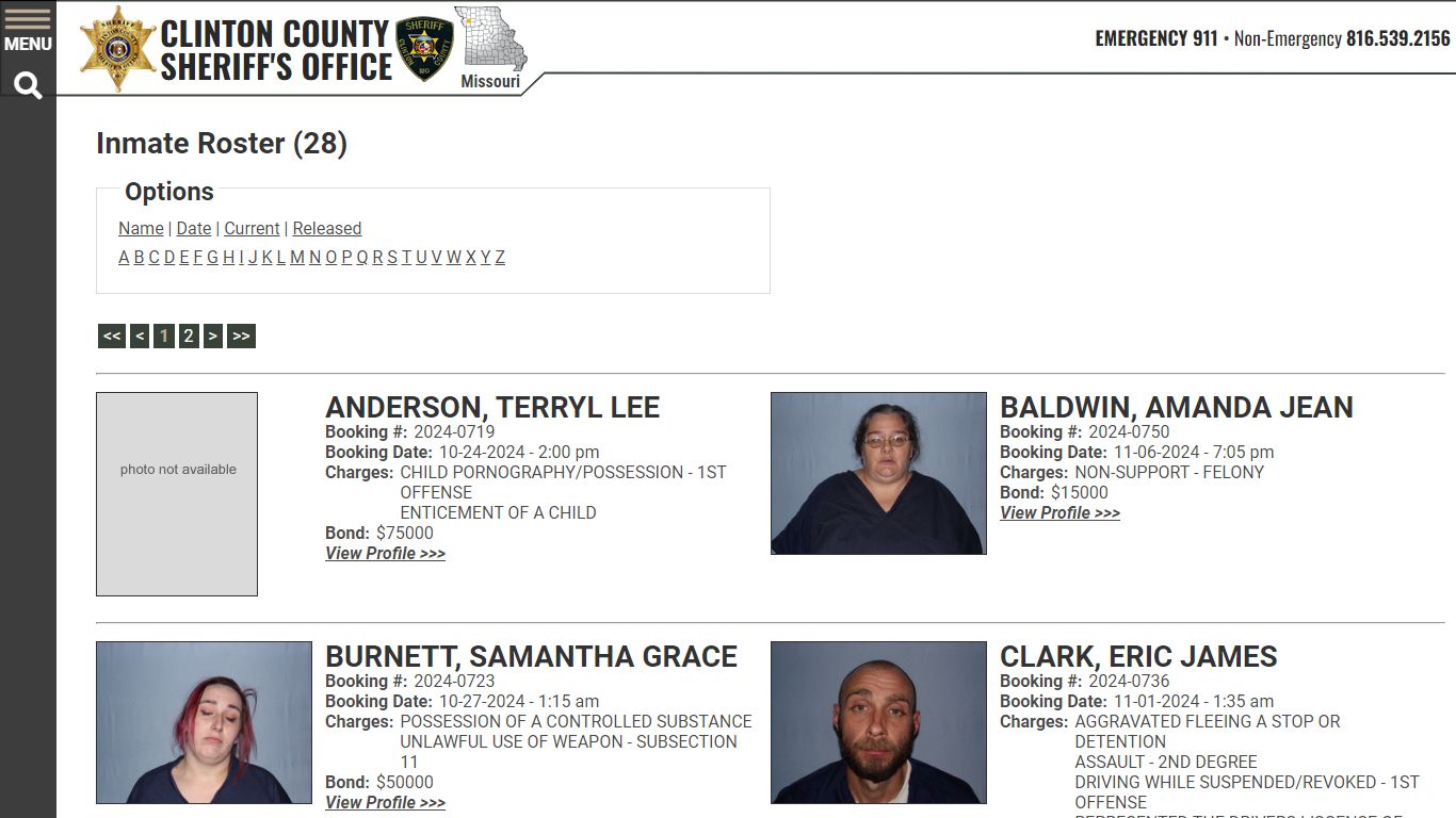 Inmate Roster - Current Inmates - Clinton County Sheriff's Office ...